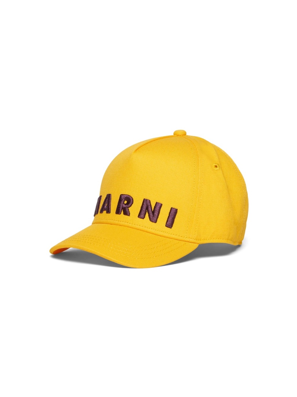 Marni Kids Bright Yellow Baseball Cap with Contrasting Logo